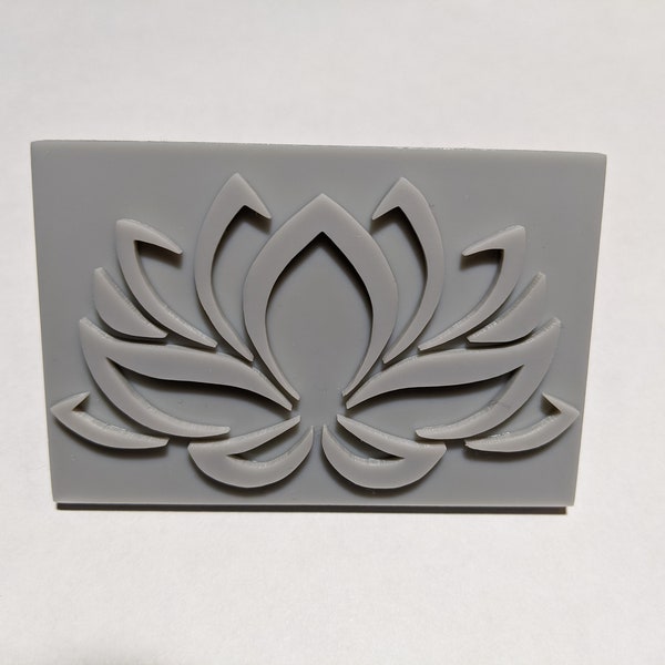 Lotus Flower Soap Stamp, 3"x2"