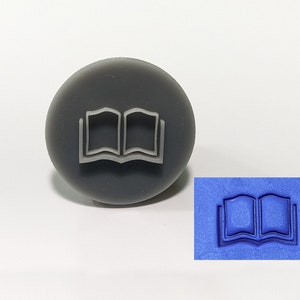 Timbro per sapone rotondo Open Book da 45 mm o 57 mm, 1,77&quot; o 2,25&quot;
