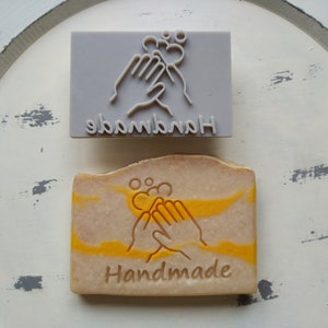 Soap Hands Handmade Soap Stamp, 3&quot;x2&quot;