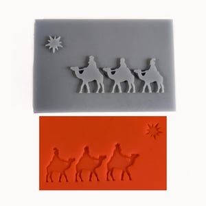 Zeepstempel met de Wijzen, 7,6 x 5,5 cm