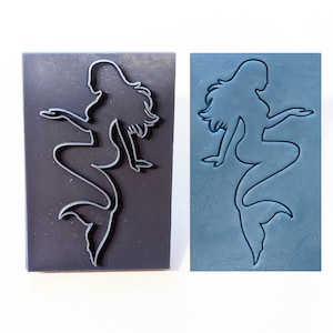 Mermaid Stamp, 3&quot;x2&quot;
