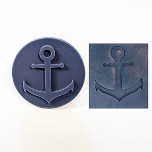 Anchor 45mm or 57mm Round Soap Stamp, 1.77&quot; or 2.25&quot;