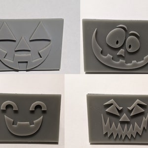 Jack o&#39;Lantern Soap Stamp, 3&quot;x2&quot;