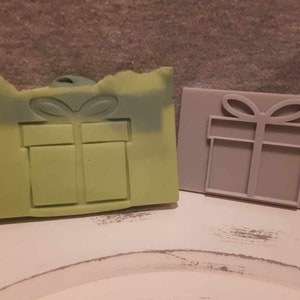 Wrapped Present Soap Stamp, 3&quot;x2&quot;