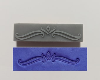 Abstract Divider Side Soap Stamp, 3"x3/4"