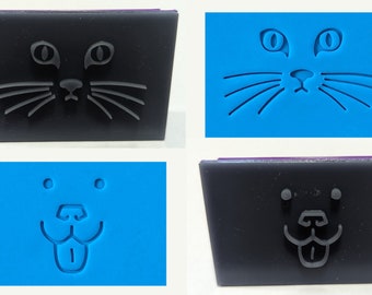 Cat Face / Dog Face Soap Stamp, 3"x2"