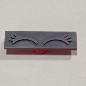 Eyelashes Side Soap Stamp, 3"x3/4"