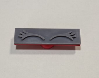Eyelashes Side Soap Stamp, 3&quot;x3/4&quot;