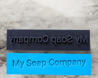 Custom Side Text Soap Stamp, 3"x3/4"