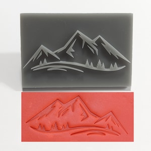 Mountain Landscape Soap Stamp, 3&quot;x2&quot;