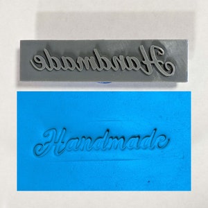 Testo laterale &quot;Handmade&quot; Timbro di sapone, 3&quot;x3/4&quot;