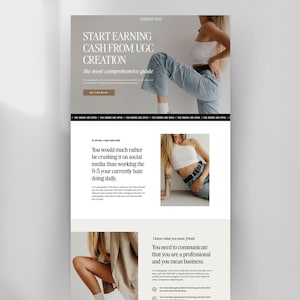 Plantilla de página de ventas de Showit: Diseño web personalizable