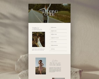 Modello di guida per matrimoni Showit: esperienza del cliente fotografo (è richiesto l'abbonamento a Showit)