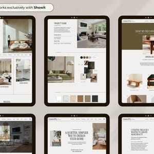 Showit Website Template for Interior Designers | Minimal Interior Design Website | Luxury Service Business Website image 5