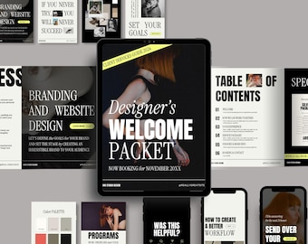Canva Template Bundle: Services & Pricing Guide, Client Welcome Packet