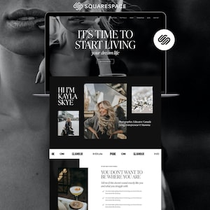 Squarespace Website Template for Coaches & Photographers | Luxury Business Website Template | Portfolio Website | Squarespace 7.1