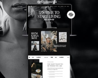 Squarespace Website Template for Coaches & Photographers | Luxury Business Website Template | Portfolio Website | Squarespace 7.1