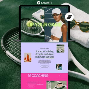 Showit Fitness Website Template für Trainer | Personal Trainer & Wellness Website | Bold Coaching Programm Vorlage