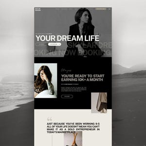 Showit website template for coach, Showit Website Template, Website Template Luxury, Showit template course creator,  website template