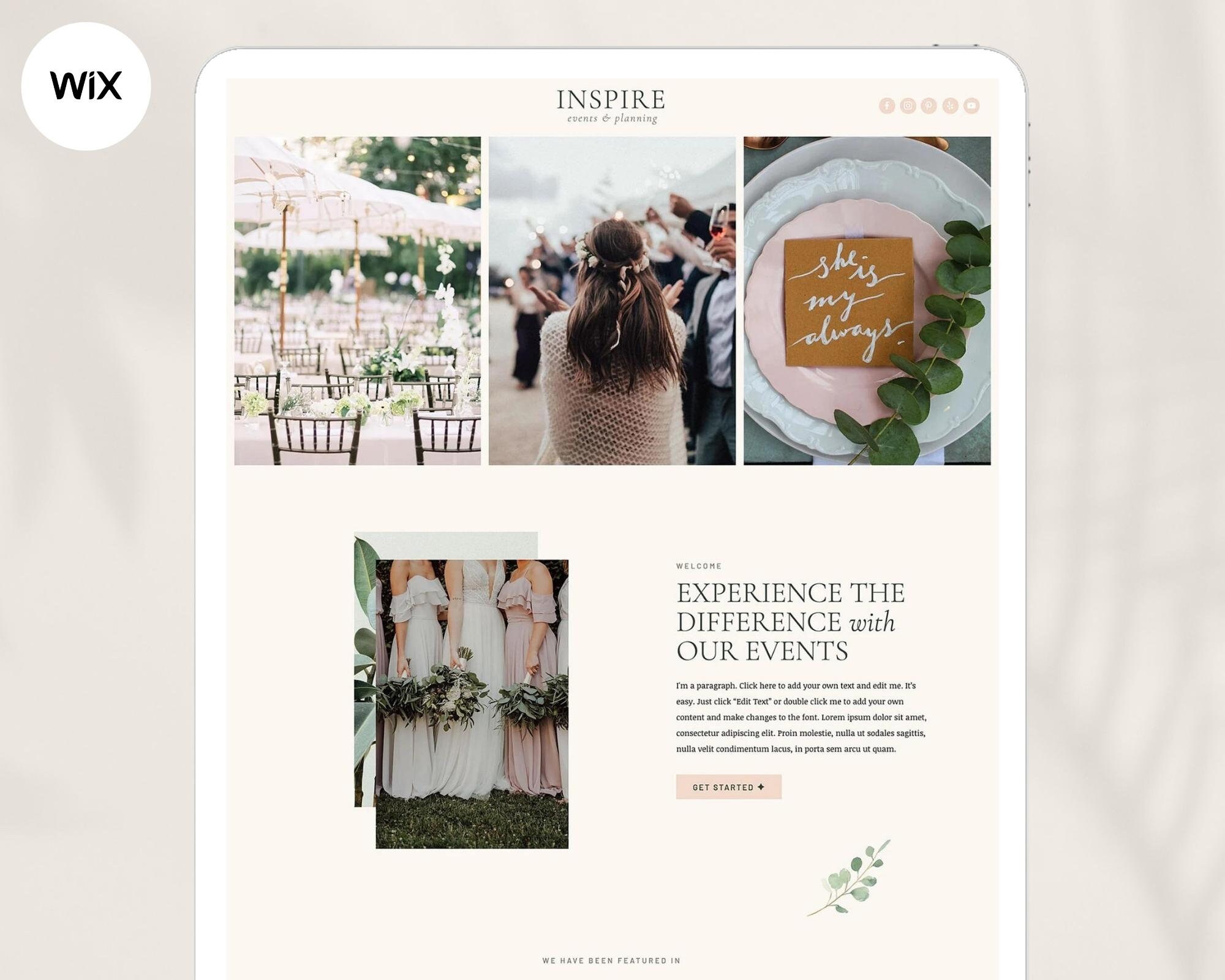 WIX Website Template Event Planner Website Template Picnic Etsy WIX Website Template Event Planner Website Template Picnic Etsy