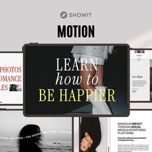 Pacote de Templates Showit Canvas | Motion | Complemento Interativo Template Showit Canvas para seu site ou projetos de clientes