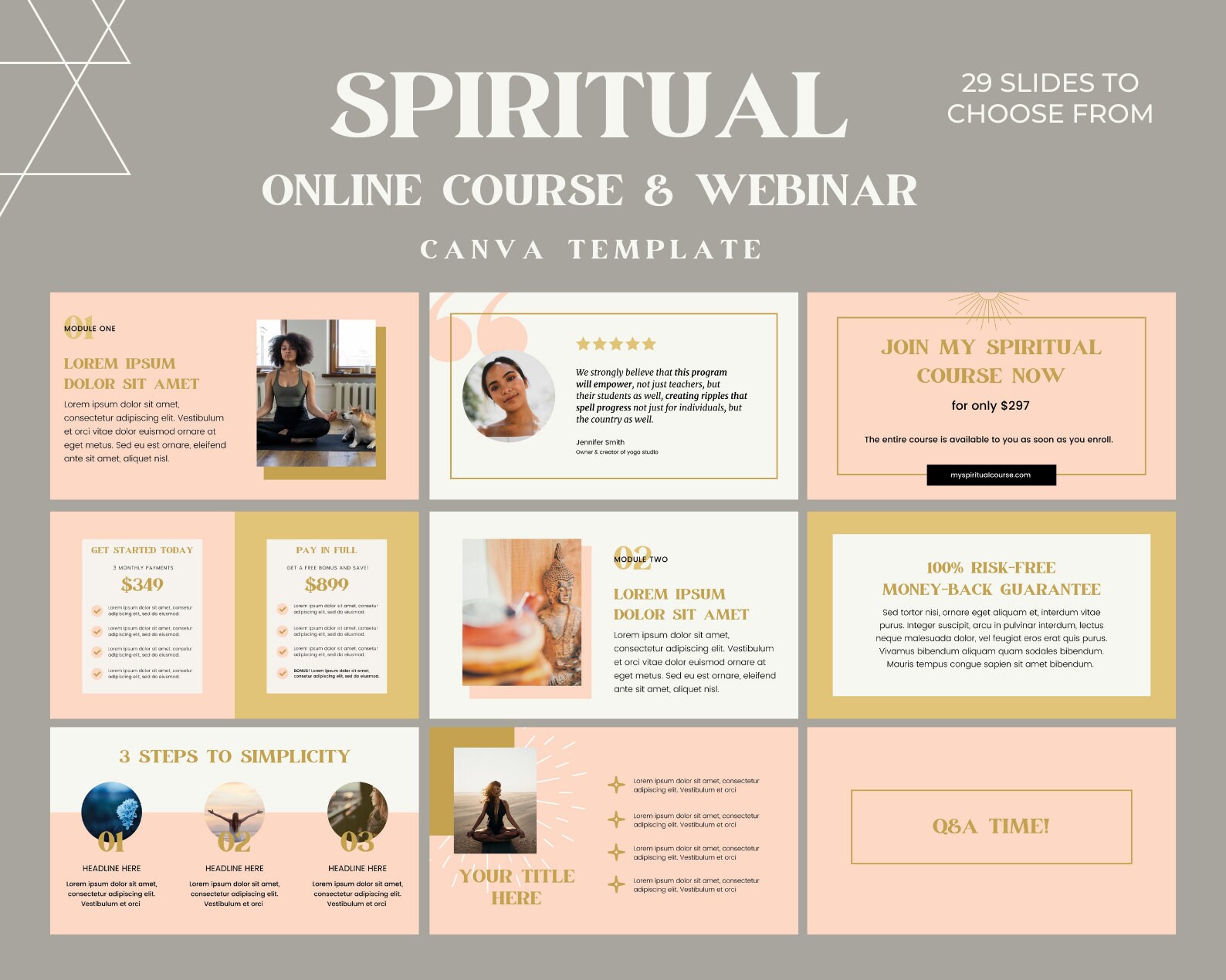  Webinar Template Canva Template For Coaches Slide Deck Etsy