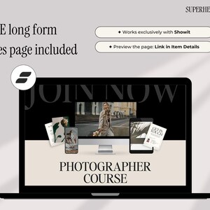 Modello di pagina di vendita Showit / Modello Showit di lusso in bianco e nero per fotografi + coach di fascia alta immagine 3