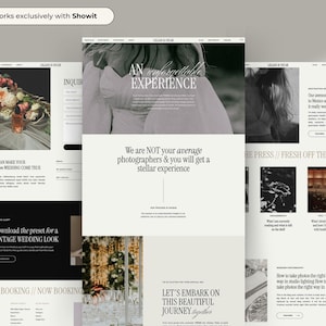 Plantilla de sitio web Showit para fotógrafos / Plantilla de sitio web de fotografía moderna / Sitio web de portafolio imagen 4