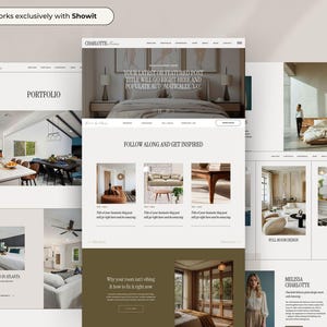 Showit Website Template for Interior Designers | Minimal Interior Design Website | Luxury Service Business Website image 4