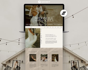 Showit Website Template for Photographers | Feminine Photography Website Template | Portfolio Website with Content