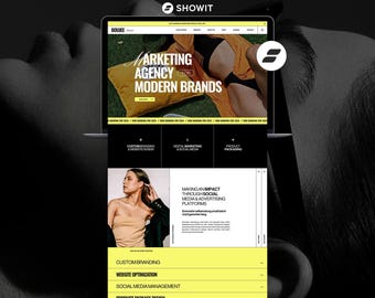 Showit Website Template for Designers & Coaches | Modern Business Website Template | Bold Style Portfolio Website