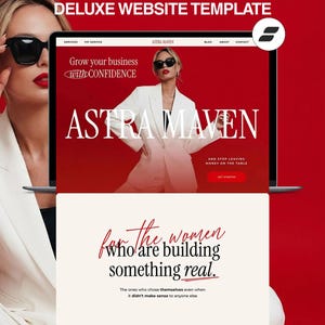 Deluxe Showit Website Template for Coaches | Bold Coaching Website Template | High Impact Business Website