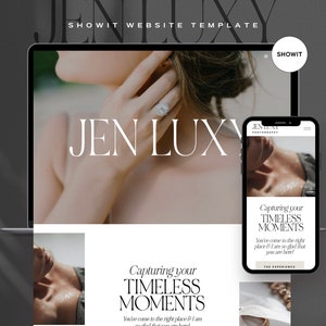 Showit Website Template, Luxury Photographer Website Template, Wedding Photographer Website, Editorial Website, Showit Template image 1