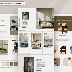 Showit Website Template for Interior Designers | Minimal Interior Design Website | Luxury Service Business Website image 2