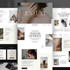 Showit Website Template, Luxury Photographer Website Template, Wedding Photographer Website, Editorial Website, Showit Template image 5