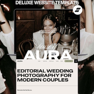 Deluxe Showit Website Template for Wedding Photographers | Luxury Photographer Website Template | Modern Photography Website