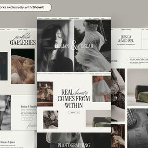 Plantilla de sitio web Showit para fotógrafos / Plantilla de sitio web de fotografía moderna / Sitio web de portafolio imagen 2