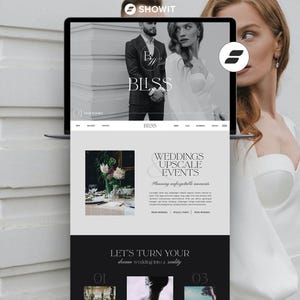 Showit Website Template for Wedding Planners & Photographers | Luxury Wedding Website Template | Modern Portfolio Website