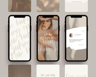 Instagram Story Template | Life Coach Instagram Template | Instagram Stories Coach |  Instagram Story template Canva | Neutral Instagram