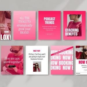 Modelo de postagem do Instagram Bold & Bright Pink | Mídia social | Criador de curso | Coach | Modelo de postagem do Instagram de coaching | Canva
