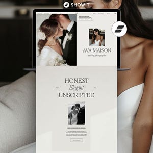 Showit Website Template for Wedding Photographers | Luxury Photographer Website Template | Modern Photography Website