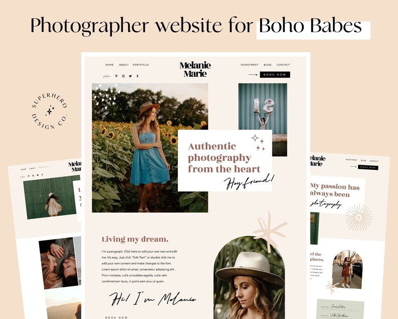 Wix Template Photographer Wix site Template Artist Etsy