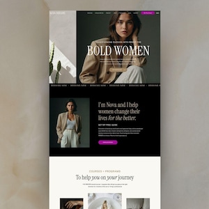 Showit website template for coach, Showit Website Template, Website Template Luxury, Showit template course creator,  website template