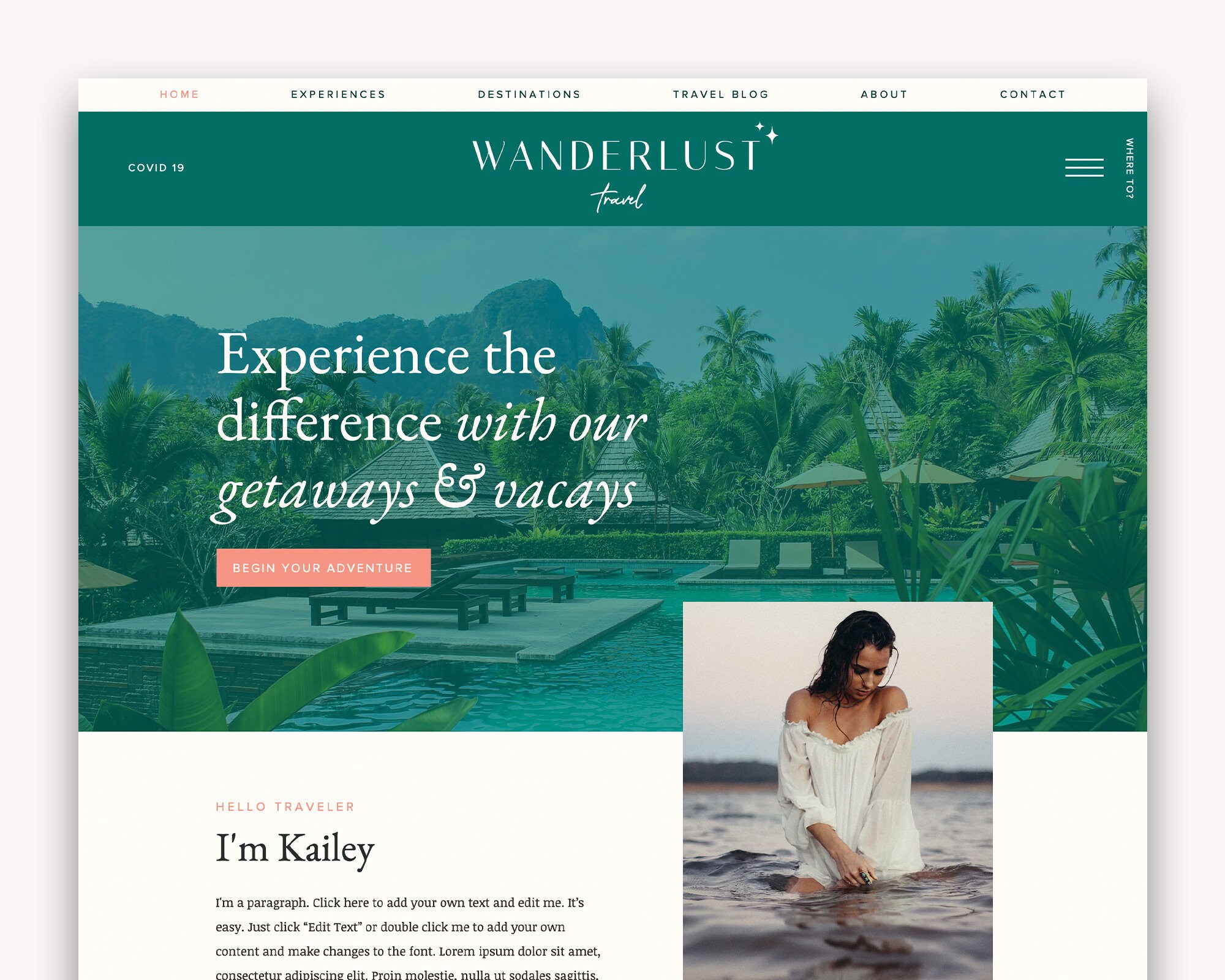 Wix Travel Agency Template Wix Travel Agency Template