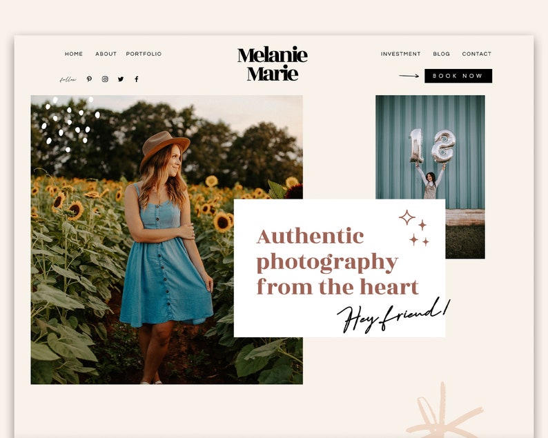 Wix Template Photographer Wix site Template Artist Etsy