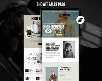 Modello di pagina di vendita Showit / Pagina di vendita incentrata sulla conversione per coach, designer e creativi / Modello Showit Soho
