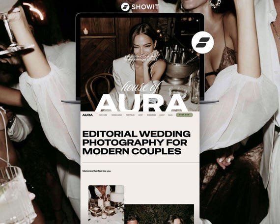 Showit Website Template for Wedding Photographers | Luxury Photographer Website Template | Modern Photography Website