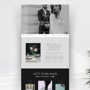 Luxury Modern Showit Website Template for Wedding Planners & Photographers | Elegant Design