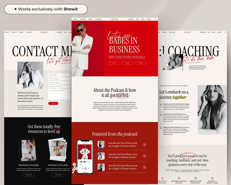 Showit Website Template for Coaches Bold Coaching Website Template