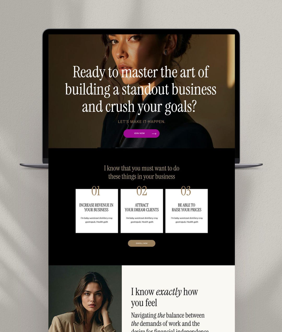 Showit Sales Page Template, Showit Website Template, Sales Page Website